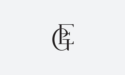 GE, EG , G , E, Abstract Letters Logo Monogram	