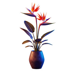 A lush peace lily plant (Spathiphyllum) in a modern ceramic pot, featuring dark green glossy leaves and elegant white blooms