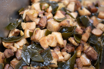 Braised Pork Belly with Kelp in Rich Sauce Home Cooked Dish