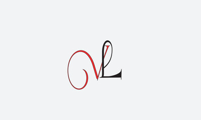 VL, LV, L, V Abstract Letters Logo Monogram	