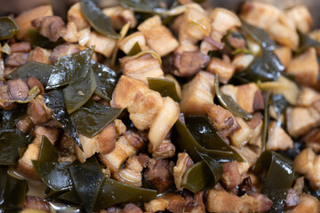 Braised Pork Belly with Kelp in Rich Sauce Home Cooked Dish