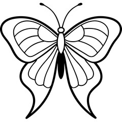 Simple Sea Butterfly Outline Design
