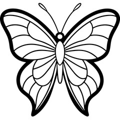 Simple Sea Butterfly Outline Design