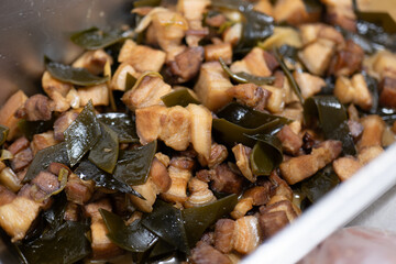 Braised Pork Belly with Kelp in Rich Sauce Home Cooked Dish
