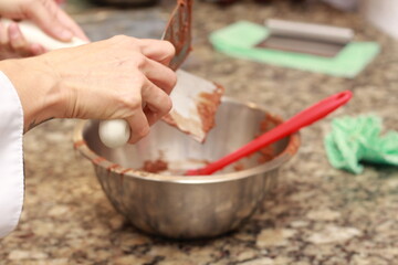 Preparação de chocolate para doces 