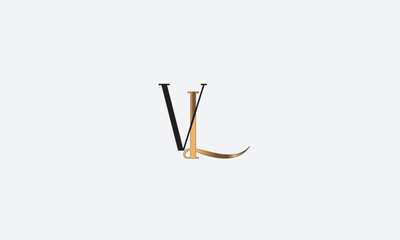 VL, LV, L, V Abstract Letters Logo Monogram