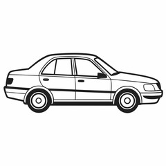 Obraz premium black and white car