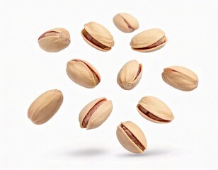 Obraz premium Floating Pistachios: A Delightful, Airy Food Photography