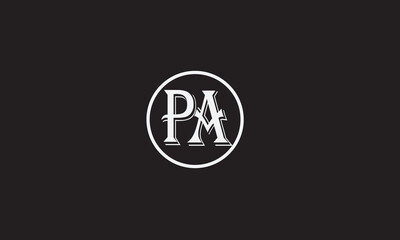PA, AP, P, A Abstract Letters Logo Monogram	