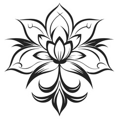 Stylized Bloom – Elegant Floral Silhouette