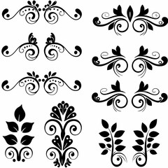 Obraz premium Stylized Bloom – Elegant Floral Silhouette