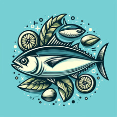 tuna fish vector illustration 