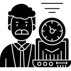 Work Time Icon Vector Element