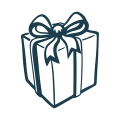 Boxing Day Gift Box Vector Illustration - Boxing Day (Observed by Some) – Gift box with a ribbon (crisp, folded lines)