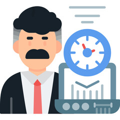 Work Time Icon Vector Element