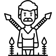 Caveman Icon Vector Element