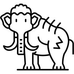 Mammoth Icon Vector Element