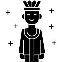 Native Indian Icon Vector Element