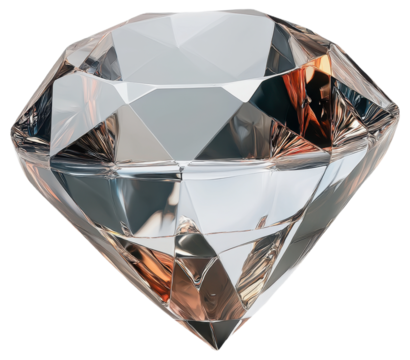 Detailed close-up of a sparkling faceted diamond gemstone with colorful reflections.