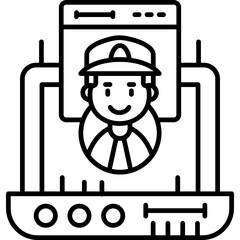 Web Manager Icon Vector Element