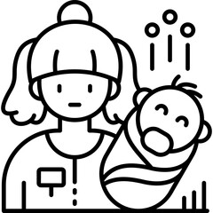 Babysitting Icon Vector Element