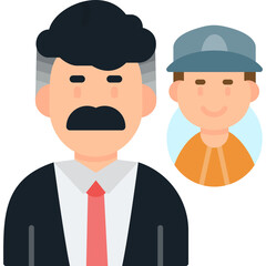 Naklejka premium Team Lead Icon Vector Element