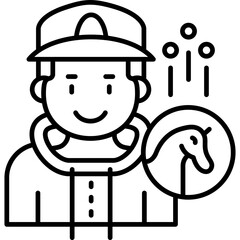 Rider Icon Vector Element