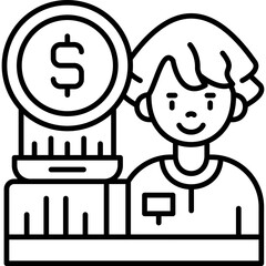 Work Money Icon Vector Element