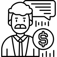 Money Message Icon Vector Element