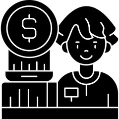 Work Money Icon Vector Element