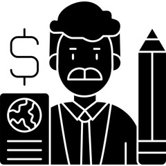 Writer Icon Vector Element