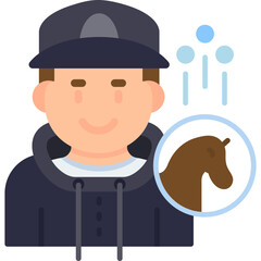Rider Icon Vector Element
