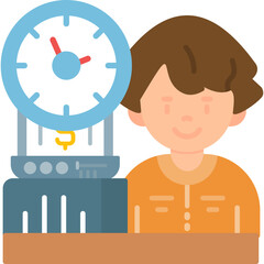 Cashier Time Icon Vector Element