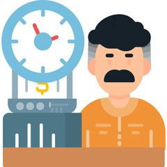 Cashier Time Icon Vector Element