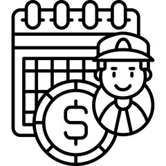 Paycheck Icon Vector Element