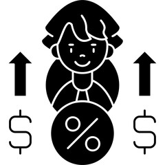 Interest Rate Icon Vector Element