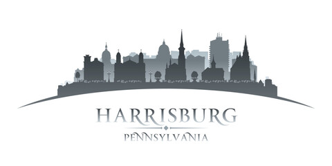 Fototapeta premium Harrisburg Pennsylvania city skyline silhouette