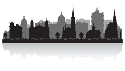 Obraz premium Harrisburg Pennsylvania city skyline silhouette
