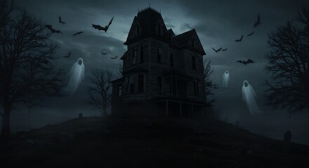 Haunted house dark night horror backgrounds for halloween images