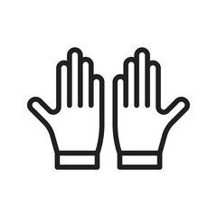 Rubber Gloves icon vector image. Suitable for mobile apps, web apps and print media.