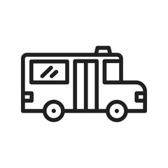 School Bus icon vector image. Suitable for mobile apps, web apps and print media.