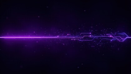 Fototapeta premium Dynamic Abstract Background with Neon Lines Digital Space Visual Art Futuristic Environment Modern Viewpoint
