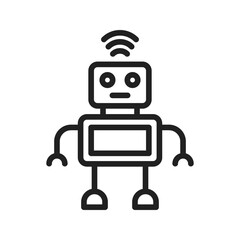 Fototapeta premium Smart Robotic icon vector image. Suitable for mobile apps, web apps and print media.