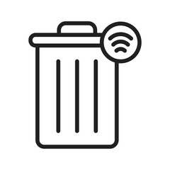 Smart Trash icon vector image. Suitable for mobile apps, web apps and print media.