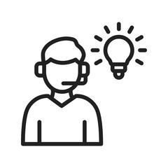 Fototapeta premium Solution icon vector image. Suitable for mobile apps, web apps and print media.