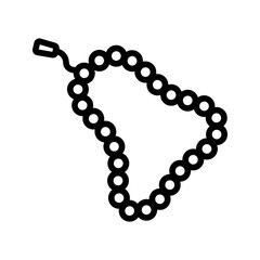 Tasbih icon vector image. Suitable for mobile apps, web apps and print media.