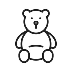 Fototapeta premium Teddy Bear icon vector image. Suitable for mobile apps, web apps and print media.