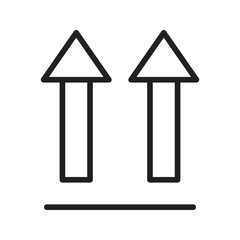 This Side Up icon vector image. Suitable for mobile apps, web apps and print media.