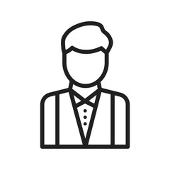 Waiter icon vector image. Suitable for mobile apps, web apps and print media.