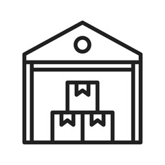 Warehouse icon vector image. Suitable for mobile apps, web apps and print media.